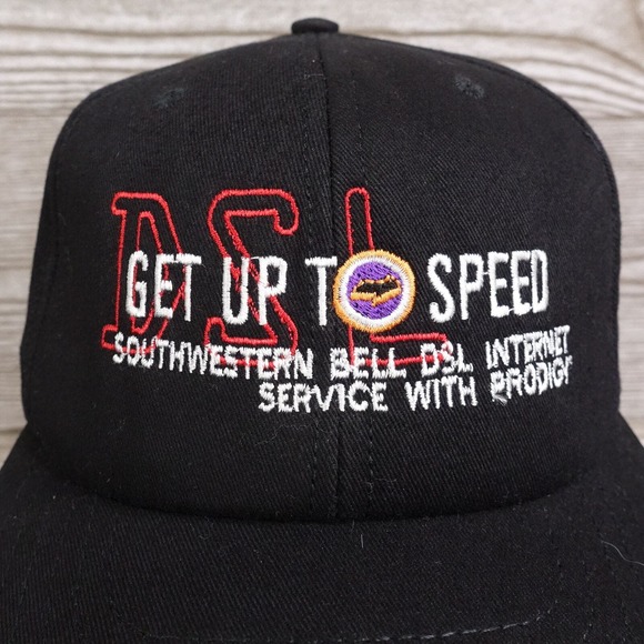 VINTAGE DSL INTERNET GET UP TO SPEED SOUTHWESTERN BELL SNAPBACK HAT CAP USA MADE - Picture 2 of 9